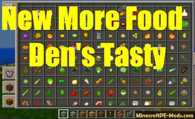 New More Food Minecraft PE Mod 1.2.9, 1.2.8, 1.2.7, 1.2.6