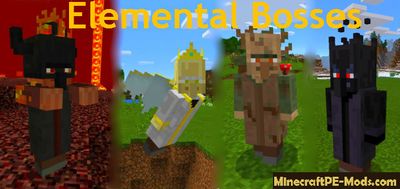 Elemental Bosses Mod For Minecraft PE 1.2.0, 1.1.5, 1.1.4