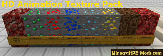 HD Animation Texture Pack For Minecraft PE 1.6.0, 1.5.3, 1.5.2 Download