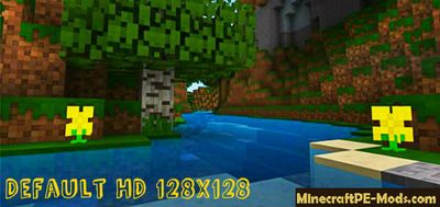 Default HD 128x128 Texture Pack For Minecraft PE 1.2.0, 1.1.5, 1.1.4