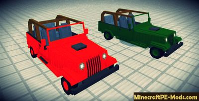 Offroad Jeep Mod For Minecraft PE 1.2.0, 1.1.5, 1.1.4, 1.1.0