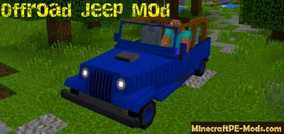 Offroad Jeep Mod For Minecraft PE 1.5.1, 1.5.0, 1.4.4