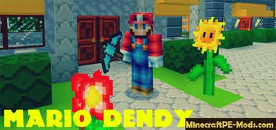 Mario Dendy Texture Pack For MCPE 1.2.0, 1.1.5, 1.1.4, 1.1.0