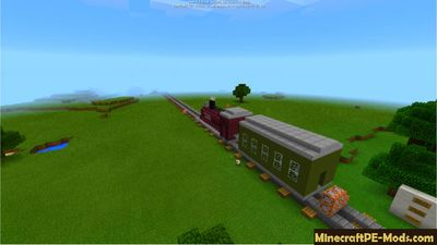 Vehicle Train Minecraft PE Command Block Map