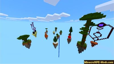 13 Sky Islands For Survival MCPE Map
