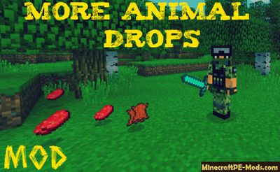More Animal Drops Minecraft PE Mod 1.2.0, 1.1.5, 1.1.4, 1.1.0