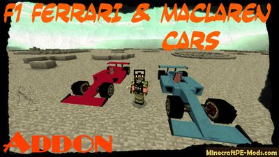 F1 Ferrari & Maclaren Cars Addon For Minecraft PE