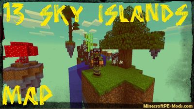 13 Sky Islands For Survival MCPE Map