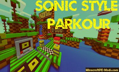 Sonic Style Parkour Minecraft PE Map