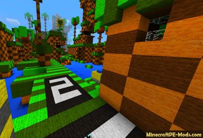 Sonic Style Parkour Minecraft PE Map