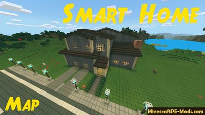 Huge Smart Home Minecraft PE Map