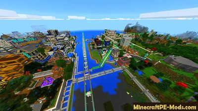Big Blue City Minecraft PE Map