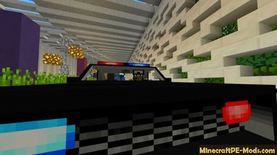 Police Patrol Vehicle Minecraft PE Mod 1.2.0, 1.1.5, 1.1.4, 1.1.0