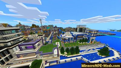 Big Blue City Minecraft PE Map