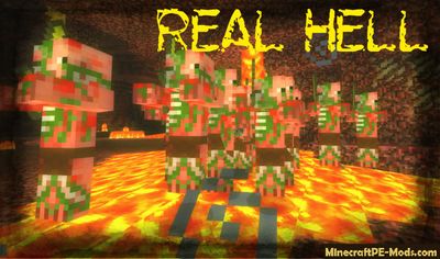 Real Hell Minecraft PE Mod / Addon 1.2.0, 1.1.5, 1.1.4, 1.1.0