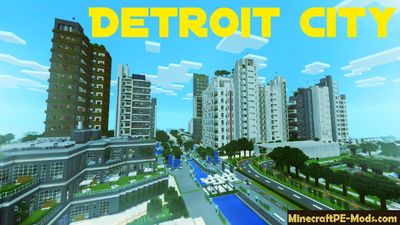 NXUS Detroit Modern City MCPE Map 1.1.0, 1.0.7, 1.0.6, 1.0.0