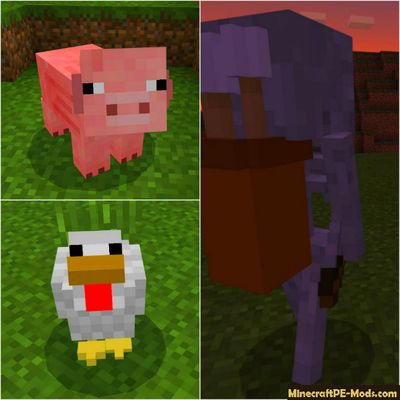Upgrade Mobs To 3D Minecraft PE Texture Pack 1.2.0, 1.1.5, 1.1.0