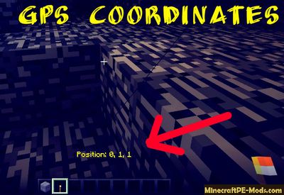 GPS Coordinates of Geocaches Minecraft PE Mod 1.2.0, 1.1.5