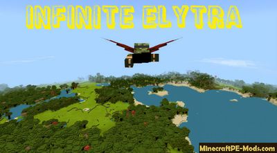 Infinite Elytra Flight Minecraft PE Mod / Addon 1.2.0, 1.1.5, 1.1.4