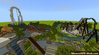 A Large Amusement Park Minecraft PE Map