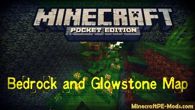 Bedrock and Glowstone Minecraft PE Map