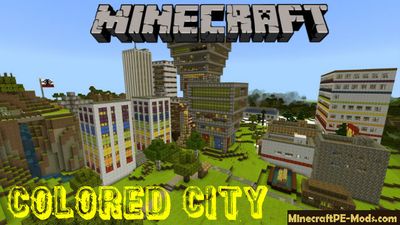 Colored City Minecraft PE Bedrock Map