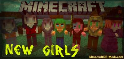 New Girls in Minecraft PE Mod 1.2.5, 1.2.3, 1.2.2, 1.2.0