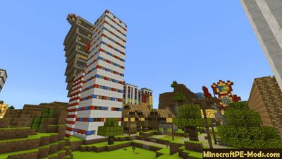 Colored City Minecraft PE Bedrock Map