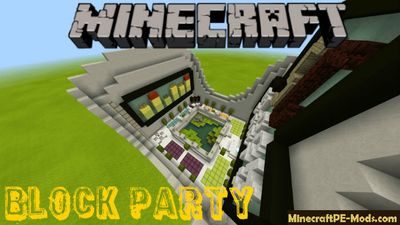 Server Block Party Minecraft PE Bedrock Map