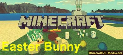 Easter Bunny Minecraft PE Bedrock Mod 1.3.0, 1.2.13, 1.2.11