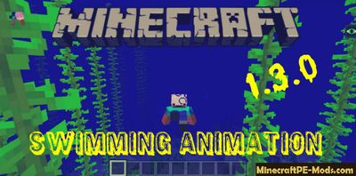 New Swimming Animation in Minecraft PE 1.3.0 Aquatic Update