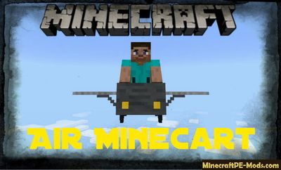 Controllable Air Minecart Minecraft PE Addon