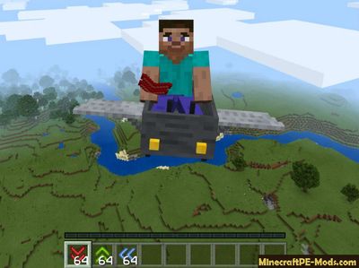 Controllable Air Minecart Minecraft PE Addon