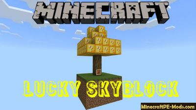 Lucky Skyblock Minecraft PE Map Bedrock
