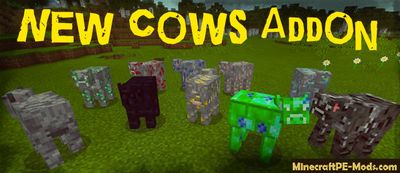 More New Cows Minecraft PE Bedrock Addon / Mod 1.8.0.8