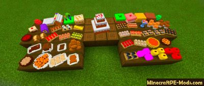 3D Food Decoration Minecraft PE Addon