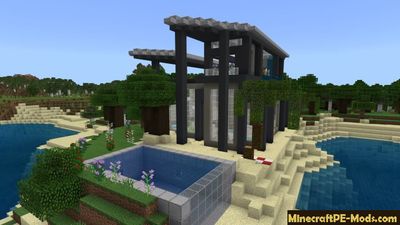 Rich Modern Beachside Mansion Minecraft PE Map