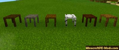 More Decoration Tables Minecraft PE Mod/Addon 1.12.0.3, 1.12.0