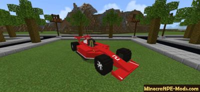 Ferrari F1 Sports car & Suit Minecraft PE Mod 1.13.0, 1.12.0, 1.11