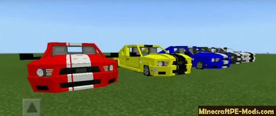 Ford Mustang Vehicle Minecraft PE Mod/Addon 1.13.0.4, 1.12.0