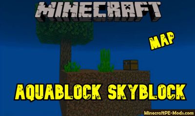 AquaBlock Skyblock Map For Minecraft PE
