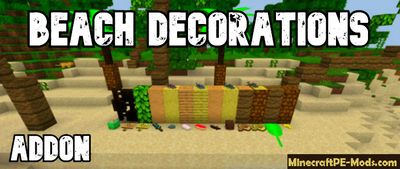 Beach Decorations Mod For Minecraft PE 1.14.0, 1.13.0 iOS/Android