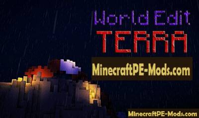 World Edit Terra Minecraft PE Mod 1.2.9, 1.2.8, 1.2.7, 1.2.6