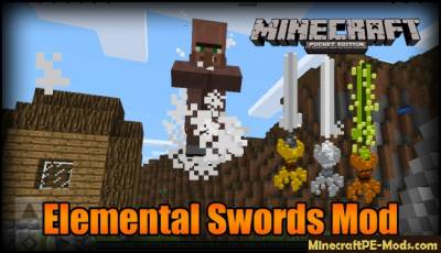 Elemental Swords Mod For Minecraft PE 1.2.9, 1.2.8, 1.2.7, 1.2.6