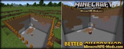 Better Quarry Mod For Minecraft PE Android 1.2.9, 1.2.8, 1.2.7