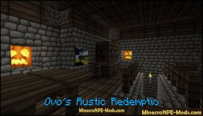 Ovo’s Rustic Redemption MCPE Texture Pack 1.2.9, 1.2.8, 1.2.7