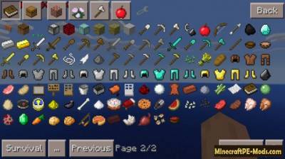 Too Many Items Mod For Minecraft PE Android 1.1.0, 1.0.6, 1.0.5