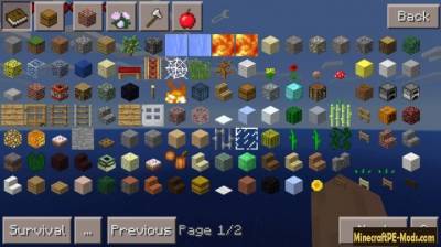 Too Many Items Mod For Minecraft PE Android 1.1.0, 1.0.6, 1.0.5