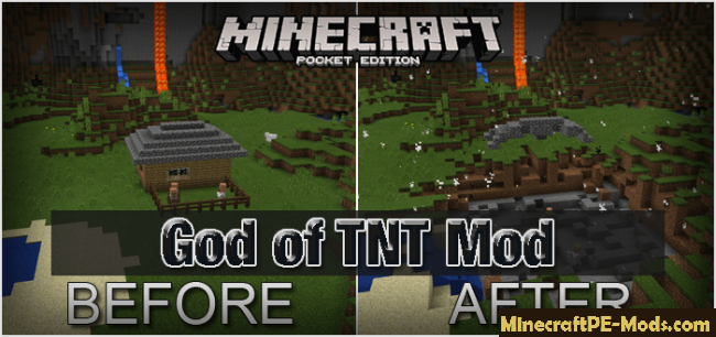 God Of Tnt Mod For Minecraft Pe Ios Android Download