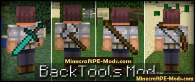 BackTools Mod For Minecraft PE 1.1.0, 1.0.6, 1.0.5, 1.0.4, 1.0.0